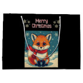 Cozy Christmas Fox Gift Bag Groot Cadeauzakje (Achterkant)