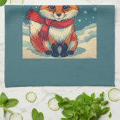 Cozy Christmas Fox Kitchen Towels Theedoek (Gevouwen)
