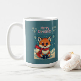 Cozy Christmas Fox Mug Koffiemok