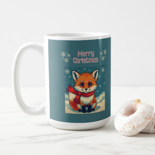 Cozy Christmas Fox Mug Koffiemok (Met donut)