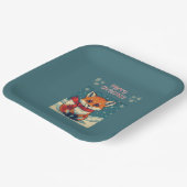 Cozy Christmas Fox Paper Plate Papieren Bordje (Gebogen)