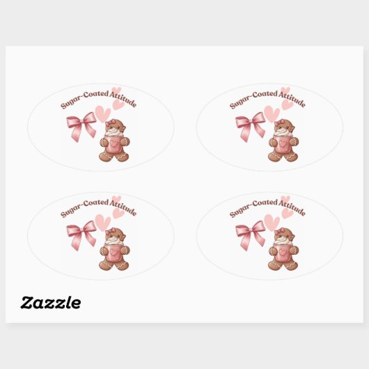 Cozy Christmas Gingerbread Coquette – Swee Ovale Sticker (Vel)