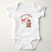 Cozy Christmas Gingerbread Coquette Sweet Romper (Voorkant)