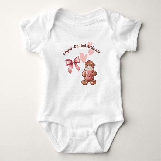 Cozy Christmas Gingerbread Coquette Sweet Romper (Voorkant)