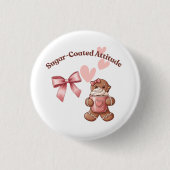Cozy Christmas Gingerbread Coquette Sweet Ronde Button 3,2 Cm (Voorkant)
