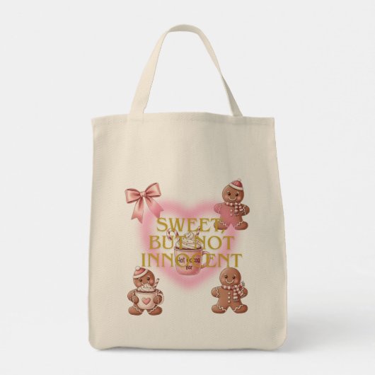 Cozy Christmas Gingerbread Coquette Sweet Tote Bag (Achterkant)