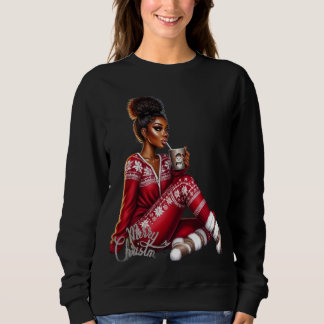 Cozy Christmas Girl – MaMuse Long Sleeve Tee Trui