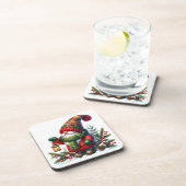 Cozy Christmas Gnome Art – Festive Holiday Bier Onderzetter (Rechterzijde)