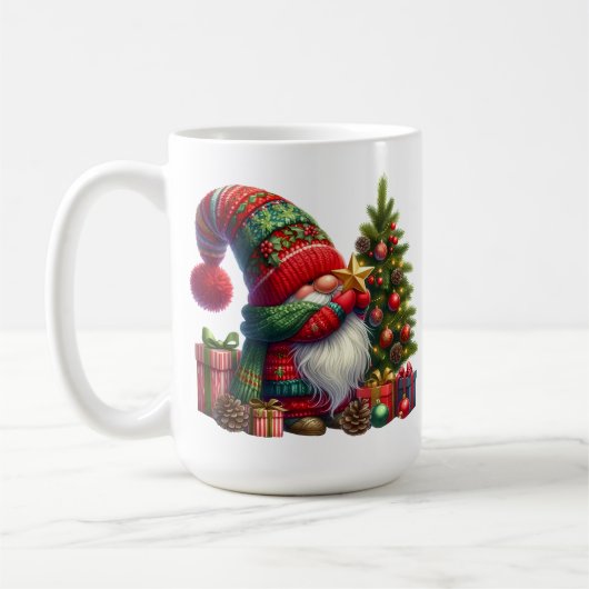 Cozy Christmas Gnome Art – Festive Holiday Koffiemok (Links)