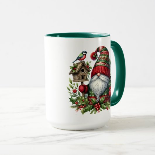 Cozy Christmas Gnome Art – Festive Holiday Mok (Voorkant rechts)