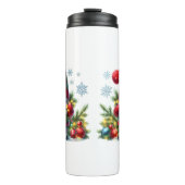 Cozy Christmas Gnome Art – Festive Holiday Thermosbeker (Voorkant)