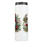 Cozy Christmas Gnome Art – Festive Holiday Thermosbeker (Achterkant)