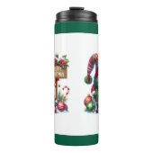 Cozy Christmas Gnome Art – Festive Holiday Thermosbeker (Voorkant)