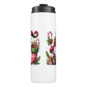 Cozy Christmas Gnome Art – Festive Holiday Thermosbeker (Voorkant)