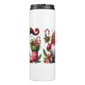 Cozy Christmas Gnome Art – Festive Holiday Thermosbeker (Achterkant)