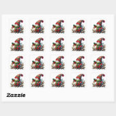 Cozy Christmas Gnome Art – Festive Holiday Vierkante Sticker (Vel)