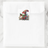 Cozy Christmas Gnome Art – Festive Holiday Vierkante Sticker (Tas)