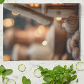 Cozy Christmas Gnome with Gingerbread House Theedoek (Gevouwen)