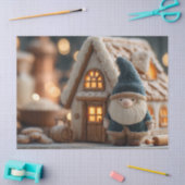 Cozy Christmas Gnome with Gingerbread House Tissuepapier (Craft)
