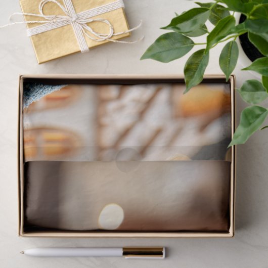 Cozy Christmas Gnome with Gingerbread House Tissuepapier (Geschenk)