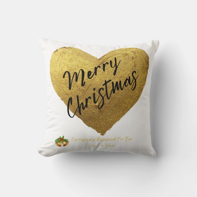 Cozy Christmas Heart Pillow Gepersonaliseerd door  Kussen (Voorkant)