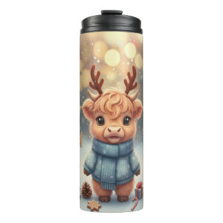 Cozy Christmas Highland Cows Tumbler Thermosbeker