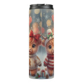 Cozy Christmas Highland Cows Tumbler Thermosbeker (Achterkant)