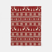 Cozy Christmas Knit Pattern Blanket Fleece Deken (Voorkant)