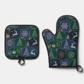 Cozy Christmas Magic Ovenwant & Pannenlap Set (Voorkant)