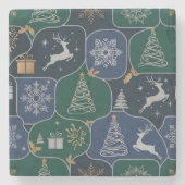 Cozy Christmas Magic Stenen Onderzetter (Voorkant)