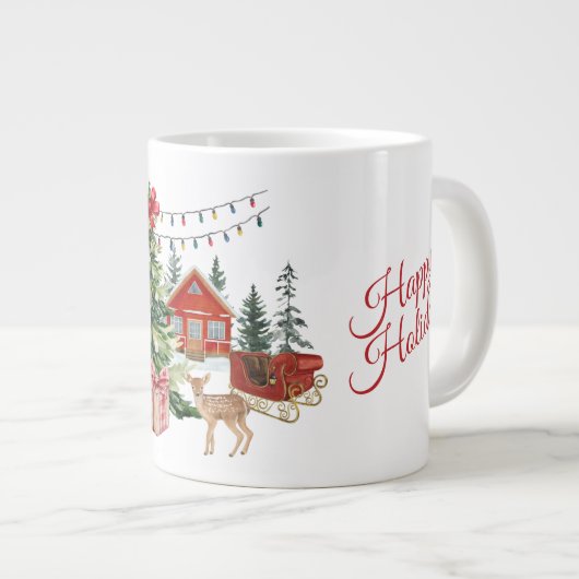 Cozy Christmas Morning Mug – Festive Holiday Coffe Grote Koffiekop (Voorkant rechts)