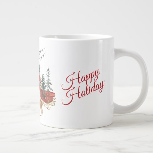 Cozy Christmas Morning Mug – Festive Holiday Coffe Grote Koffiekop (Rechts)