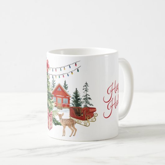 Cozy Christmas Morning Mug – Festive Holiday Coffe Koffiemok (Voorkant rechts)