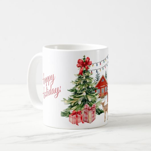 Cozy Christmas Morning Mug – Festive Holiday Coffe Koffiemok (Voorkant links)