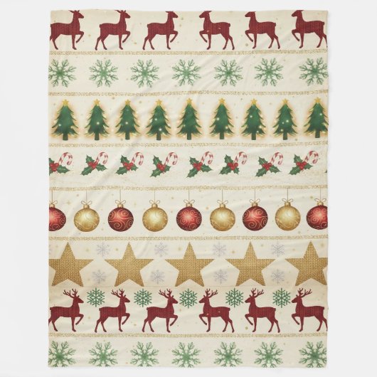 Cozy Christmas Nights Fleece Blanket (Voorkant)