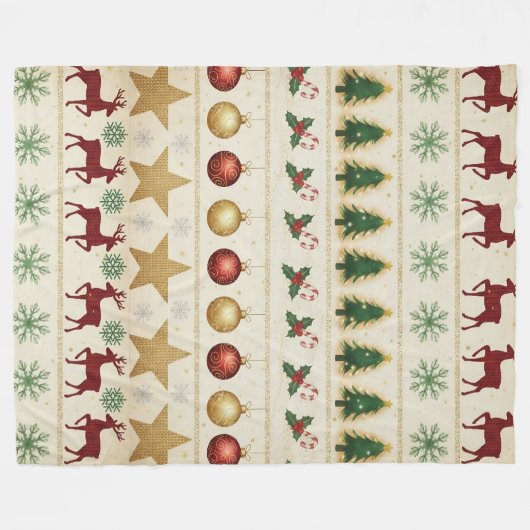 Cozy Christmas Nights Fleece Blanket (Voorkant (Horizontaal))