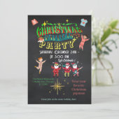  Cozy Christmas Pajamas Party Funny Rustic  Kaart (Staand voorkant)