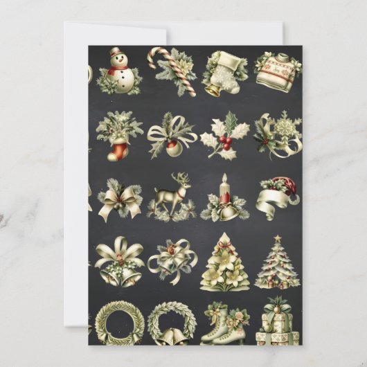 Cozy Christmas Pajamas Party Funny Rustic Kaart (Achterkant)