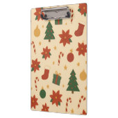 Cozy Christmas Pattern with Gifts and Trees Klembord (Links)