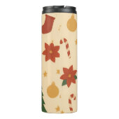 Cozy Christmas Pattern with Gifts and Trees Thermosbeker (Achterkant)