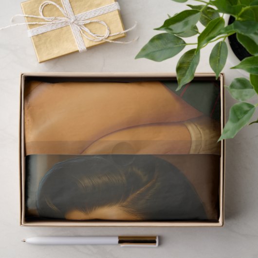 Cozy Christmas Pin-Up with Hot Cocoa — Retro Tissuepapier (Geschenk)