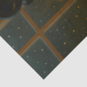 Cozy Christmas Pin-Up with Hot Cocoa — Retro Tissuepapier (Detail)