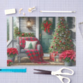 Cozy Christmas Porch Tree  Tissuepapier (Craft)