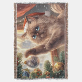 “Cozy Christmas Ragdoll Cat” Cute Ragdoll Cat Deken (Voorkant Verticaal)