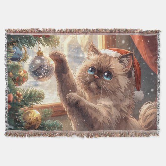 “Cozy Christmas Ragdoll Cat” Cute Ragdoll Cat Deken (Voorkant)