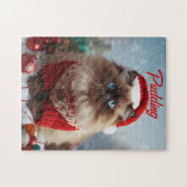 Cozy Christmas Ragdoll Cat Personalized  Legpuzzel (Horizontaal)