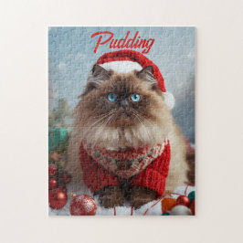 Cozy Christmas Ragdoll Cat Personalized  Legpuzzel