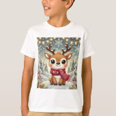 Cozy Christmas Reindeer in a Winter Wonderland T-shirt (Voorkant)