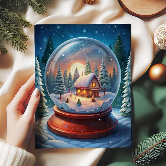 Cozy Christmas scene wreath rustic tissue paper Tissuepapier