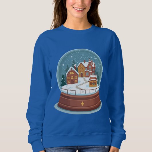 Cozy Christmas Snow Globe Illustration – Trui (Voorkant)